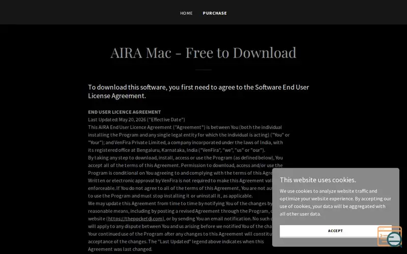 Screenshot of AIRA