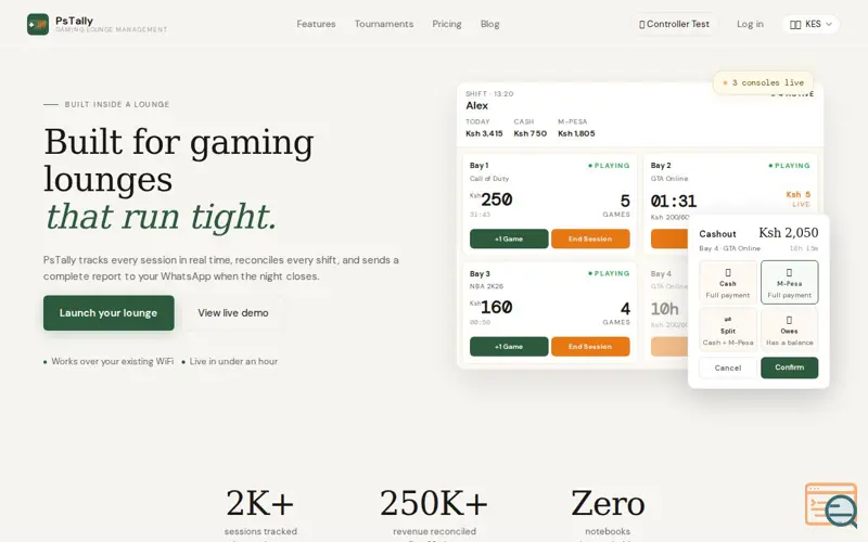Screenshot of PsTally