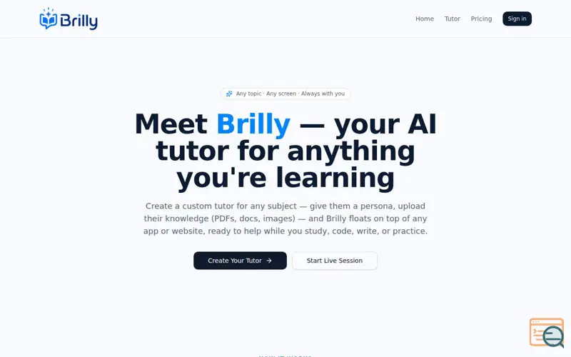 Screenshot of BrillyBot