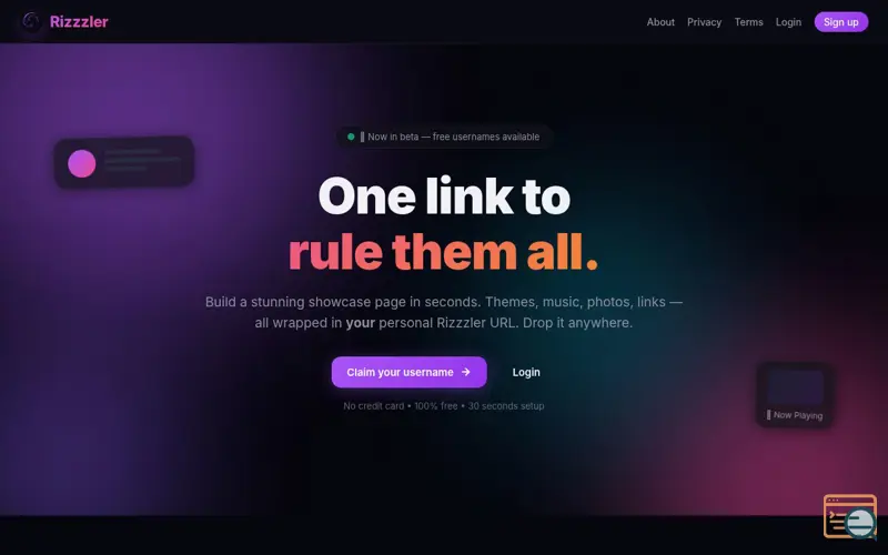Screenshot of Rizzzler — Show yourself off, a launch using Render
