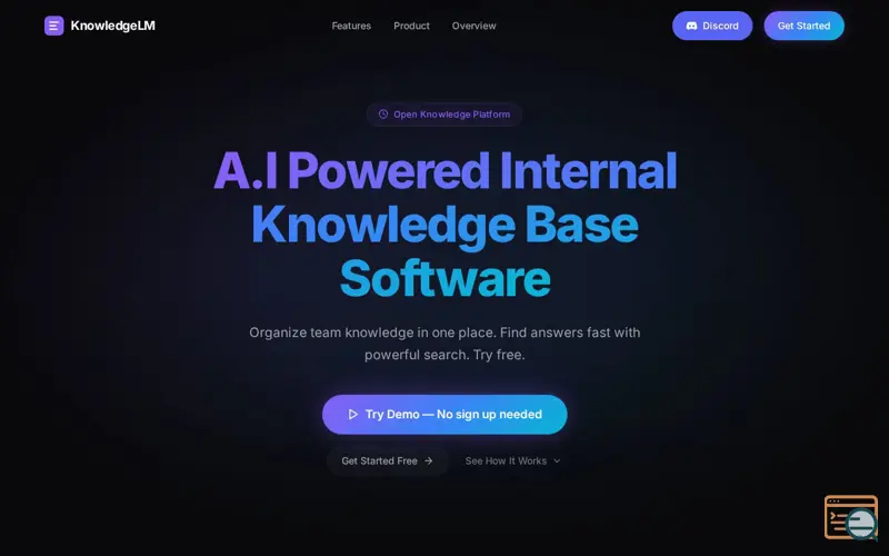 Screenshot of KnowledgeLM