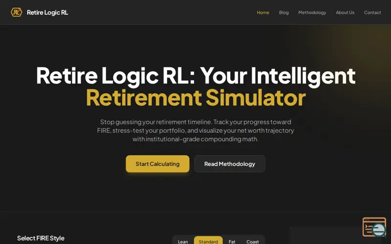 Screenshot of Retire Logic RL
