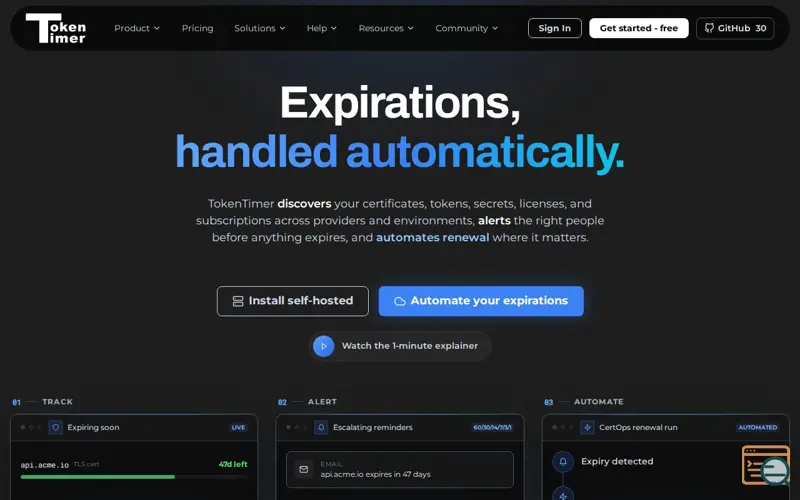 Screenshot of TokenTimer