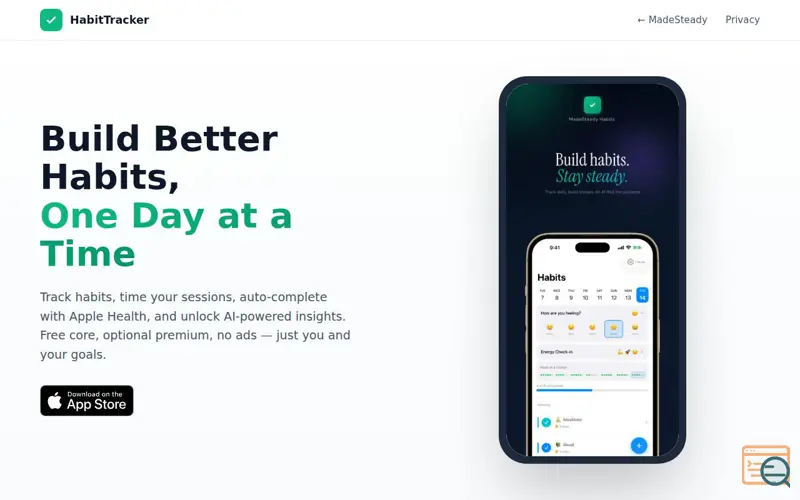 Screenshot of HabitTracker