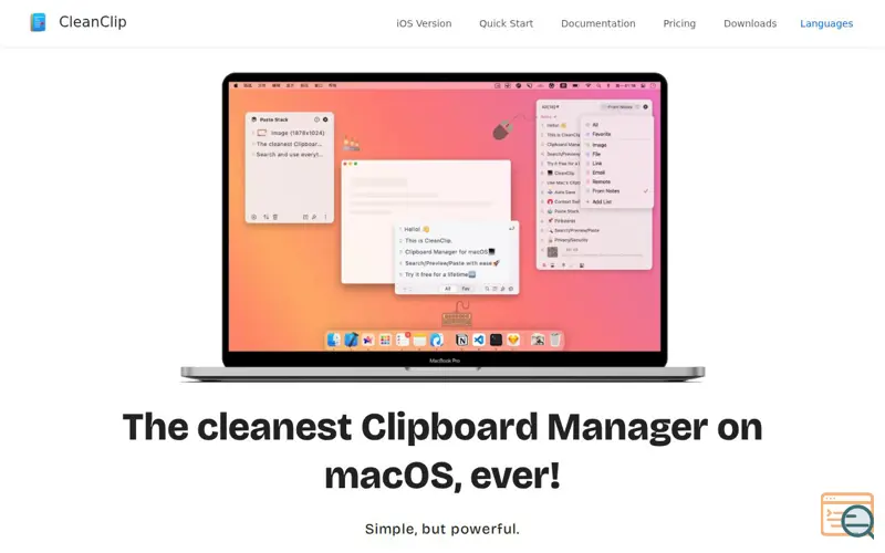 Screenshot of CleanClip