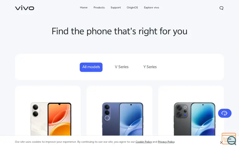Screenshot of Vivo