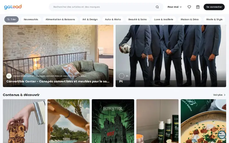 Screenshot of Gatead, a launch using Imperva