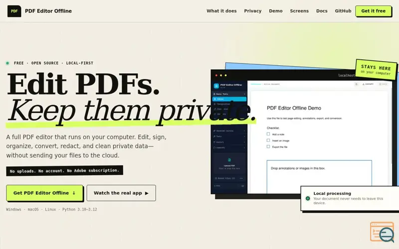 Screenshot of PDF Editor Offline