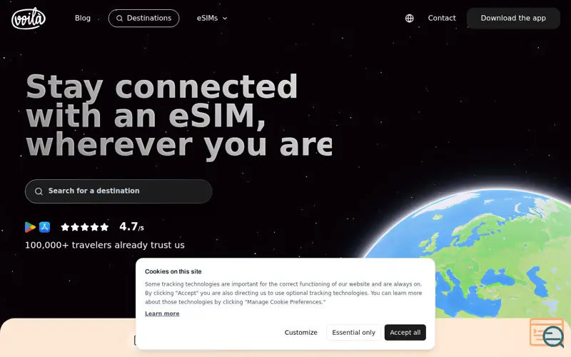 Screenshot of voilà