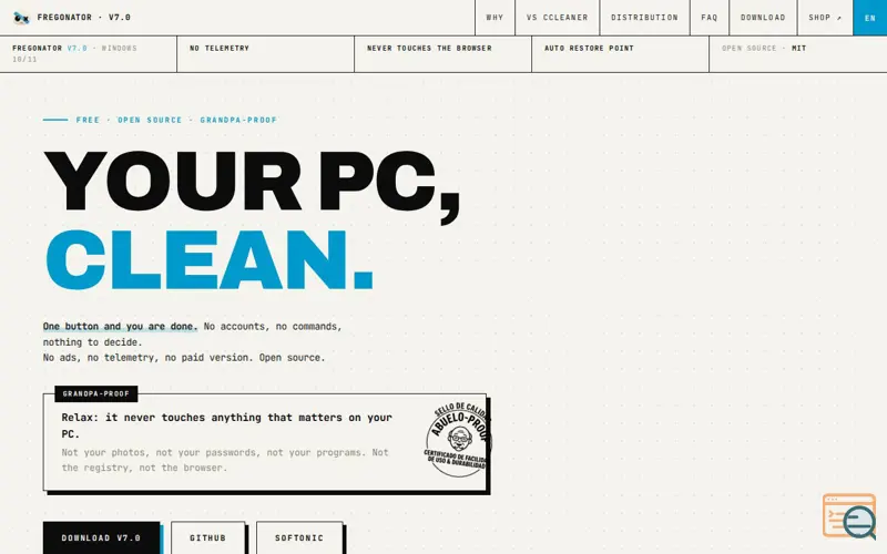 Screenshot of FREGONATOR