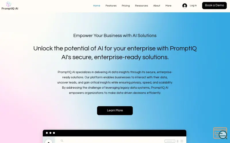 Screenshot of PromptIQ AI