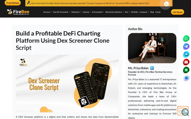Screenshot of Dex Screener Clone 