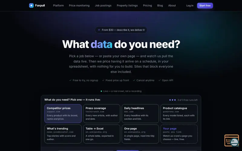 Screenshot of Foxpull