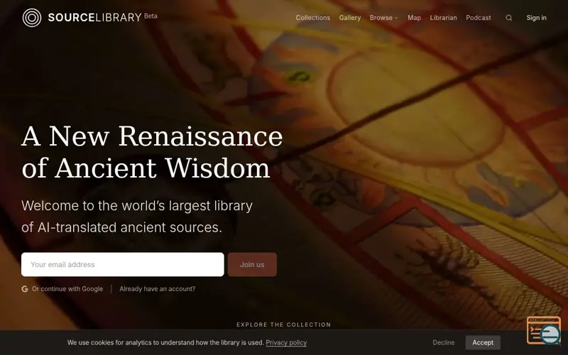 Screenshot of Sourcelibrary