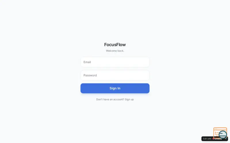 Screenshot of FocusFlow 