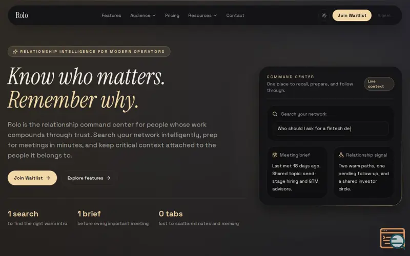Screenshot of Rolo