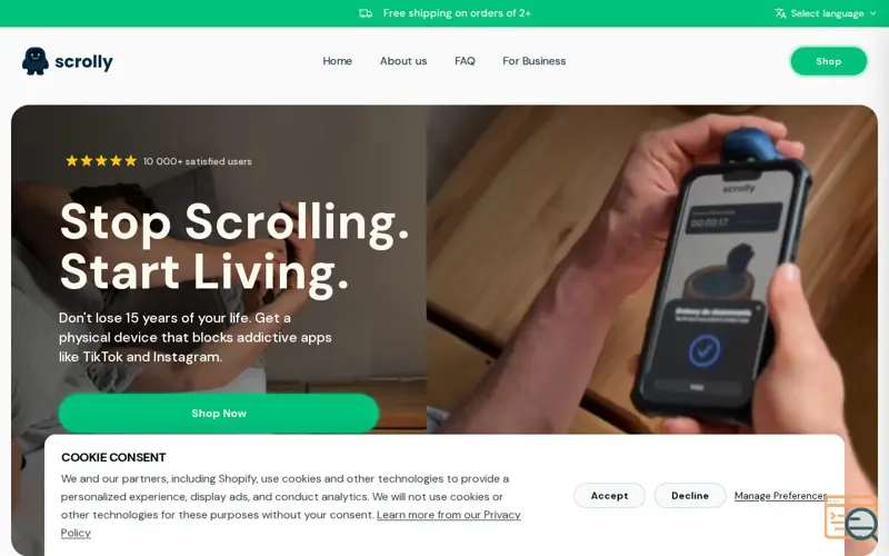 Screenshot of Scrolly