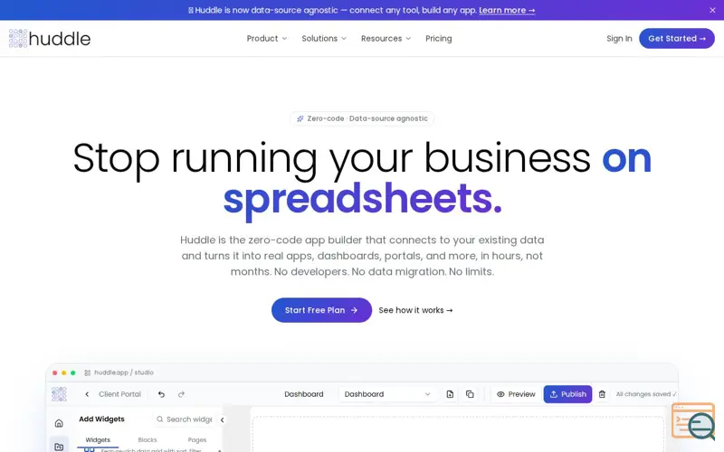 Screenshot of Huddle 