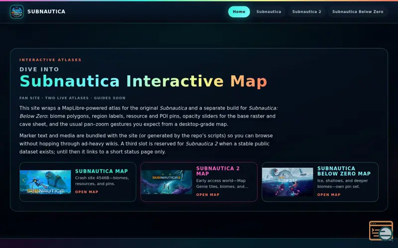Screenshot of Subnautica Map