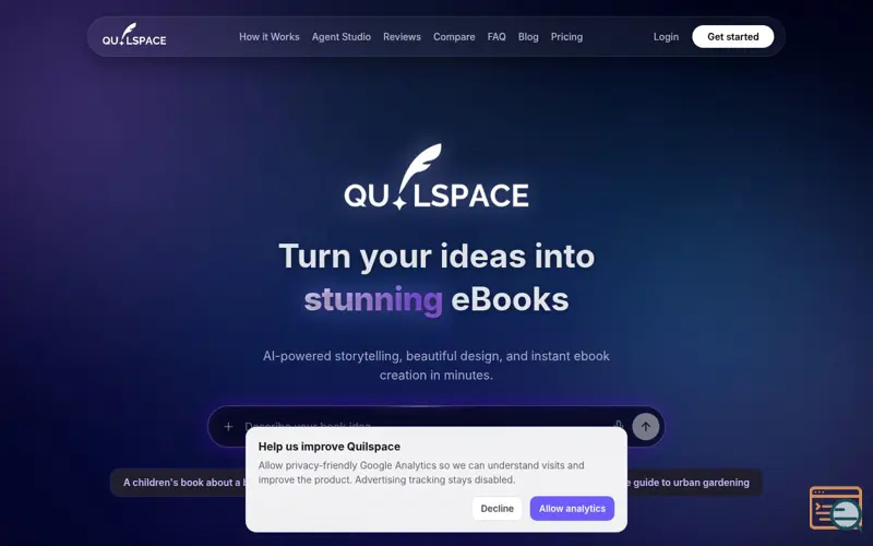 Screenshot of Quilspace