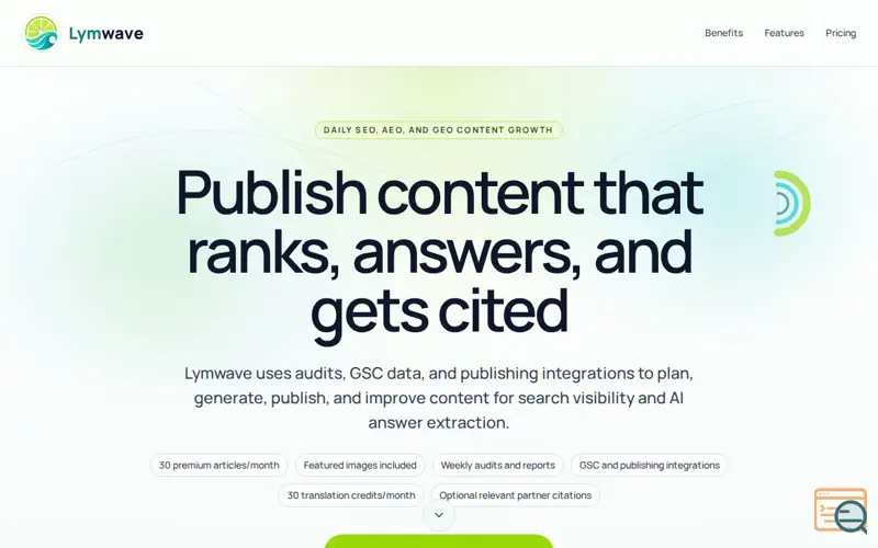 Screenshot of Lymwave