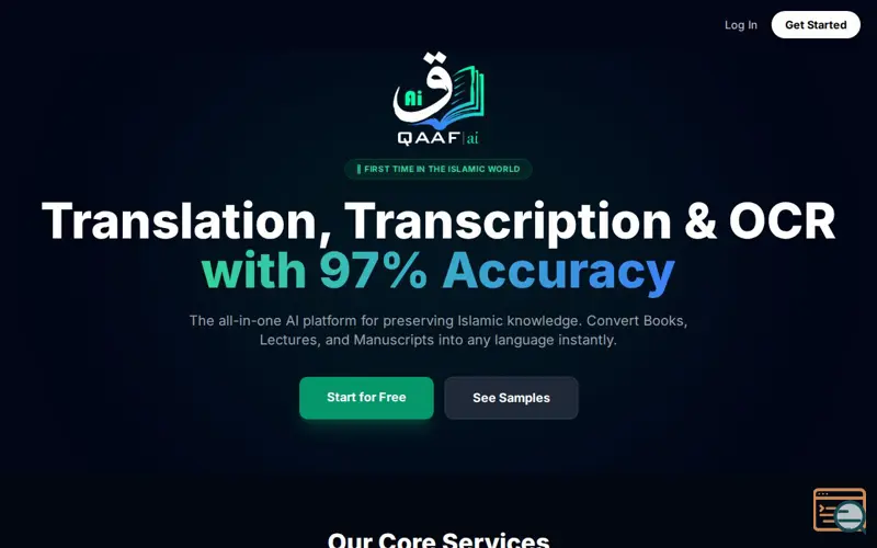 Screenshot of Qaafai