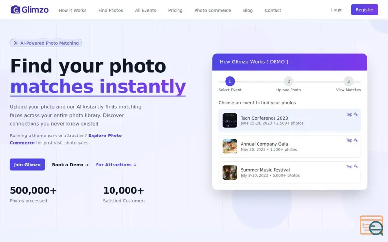 Screenshot of Glimzo AI