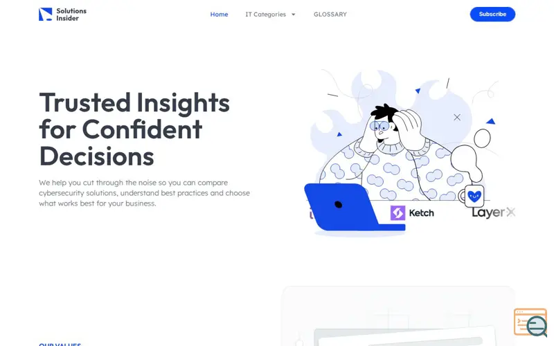 Screenshot of Solutions Insider
