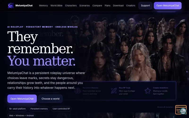 Screenshot of MelumiyaChat