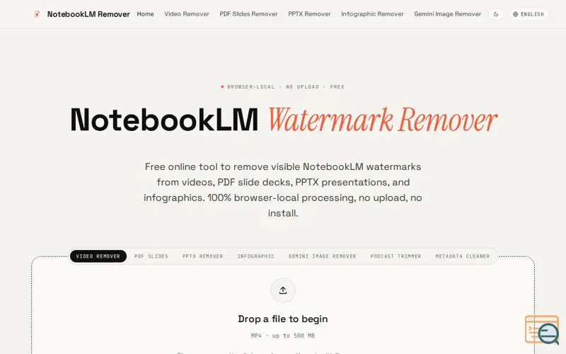 Screenshot of NotebookLM Remover