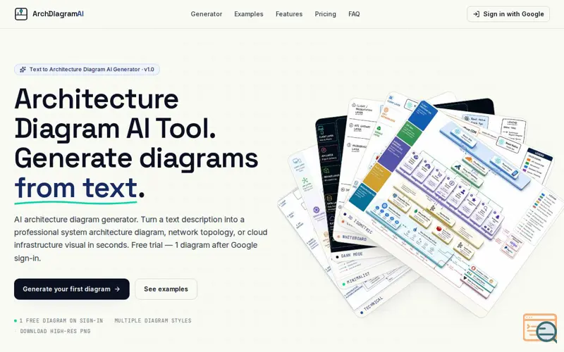Screenshot of Architecture Diagram AI