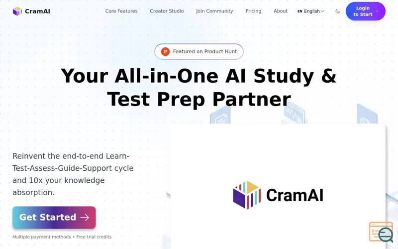 Screenshot of CramAI, a launch using DNSPod