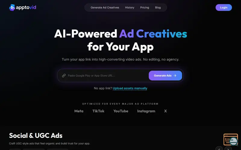 Screenshot of apptovid.com