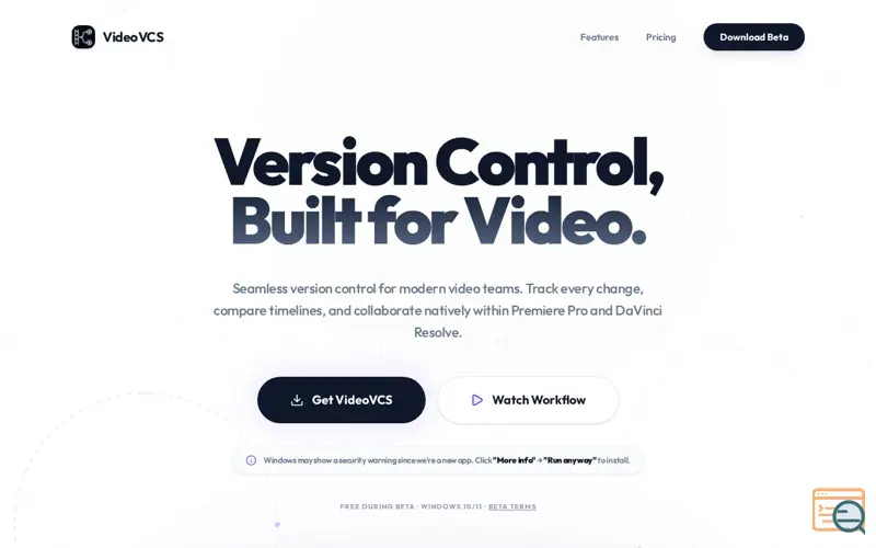 Screenshot of VideoVCS