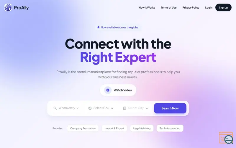 Screenshot of ProAlly