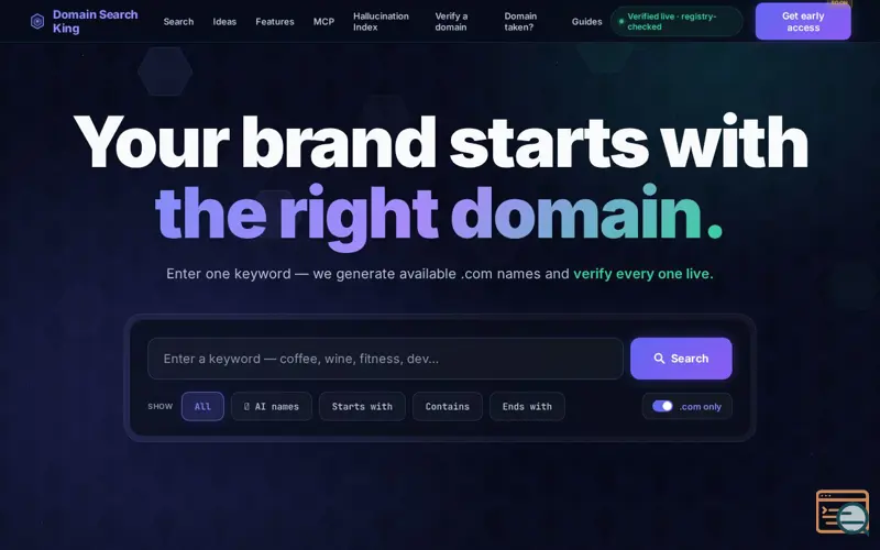Screenshot of Domain Search King