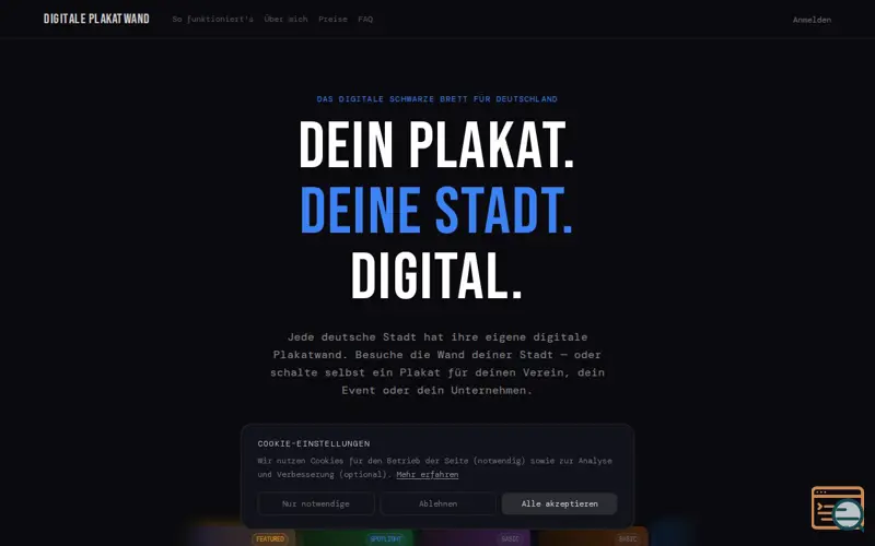 Screenshot of Digitale Plakatwand