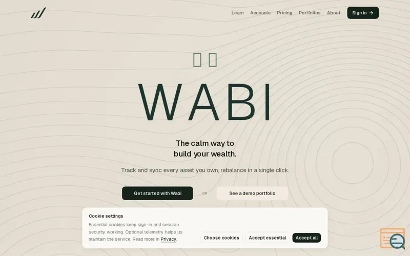 Screenshot of Wabi