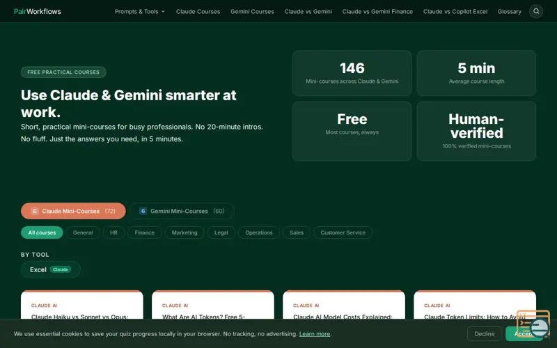 Screenshot of PairWorkflows