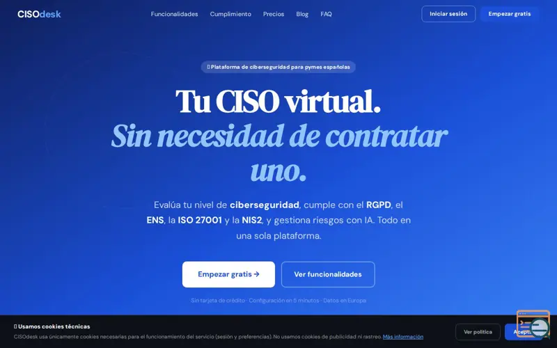 Screenshot of CISOdesk