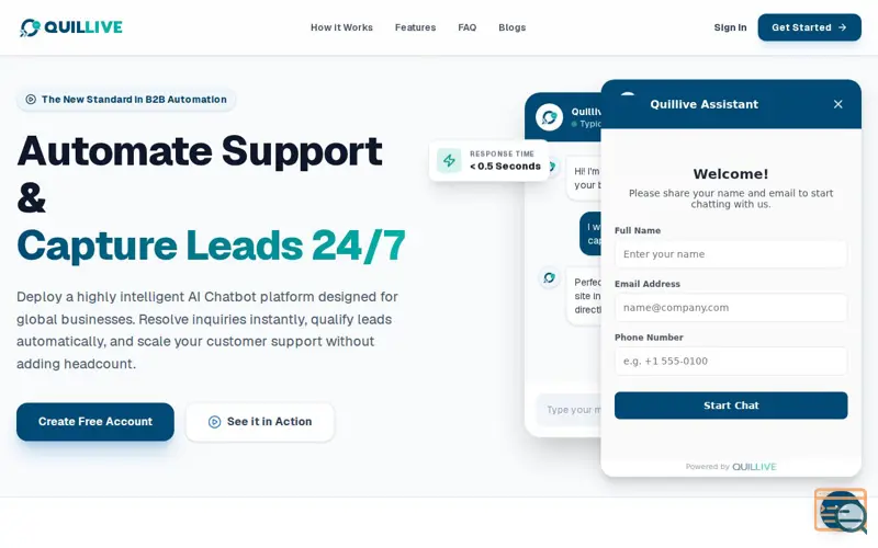 Screenshot of Quillive