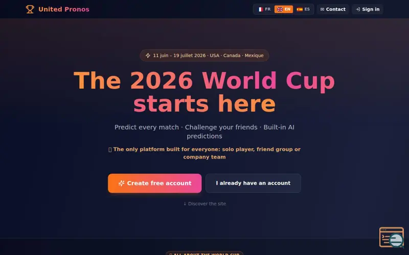 Screenshot of United Pronos