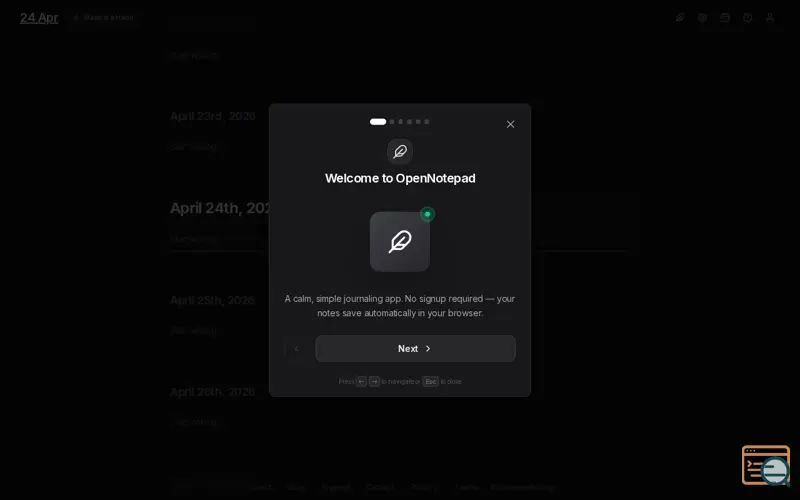 Screenshot of OpenNotepad