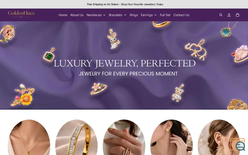 Screenshot of GoldenHues Co