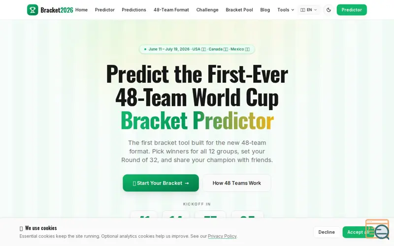 Screenshot of Bracket 2026