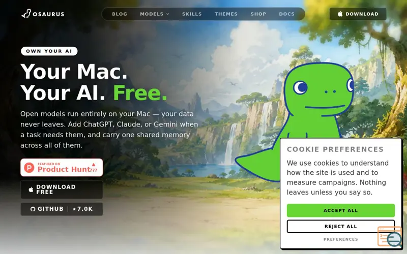 Screenshot of Osaurus