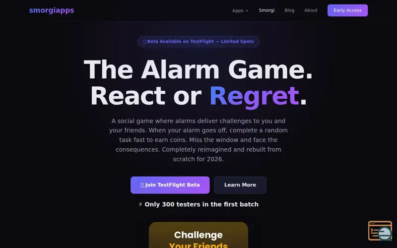 Screenshot of Smorgi Challenge