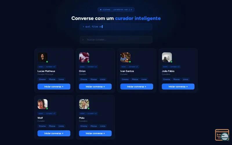 Screenshot of Digital Twin Curators