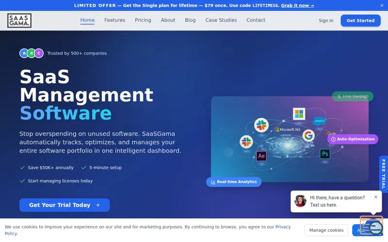 Screenshot of SaaSGama