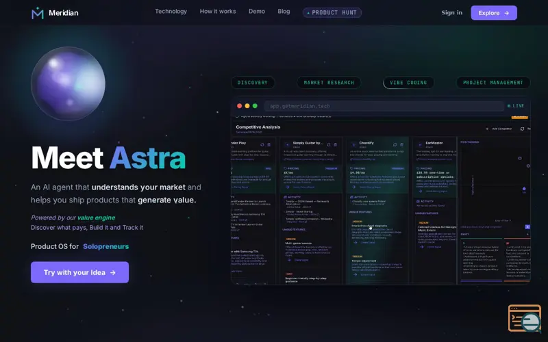 Screenshot of Meridian